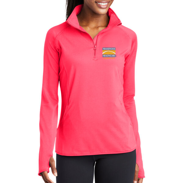 AC - Ladies Sport Wick ® Stretch 1/4 Zip Pullover Thumbnail