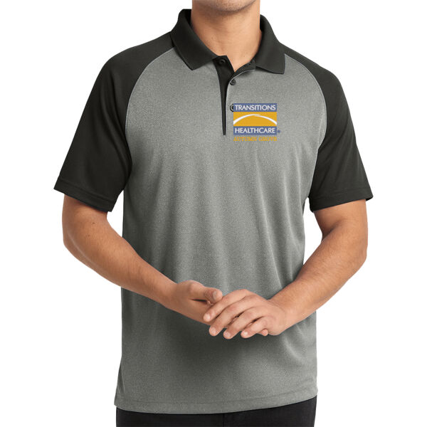 AG - PosiCharge ® RacerMesh ® Raglan Heather Block Polo Thumbnail