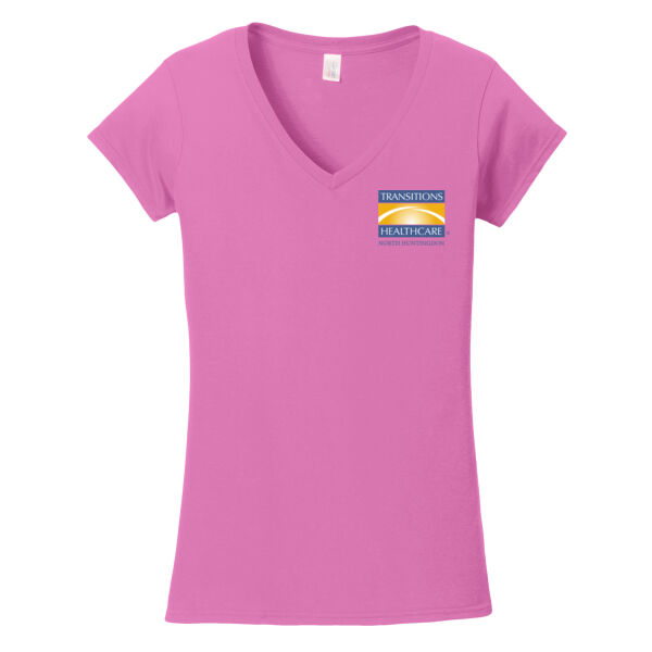 NH - Softstyle ® Ladies Fit V Neck T Shirt Thumbnail