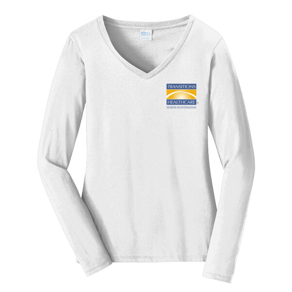NH - Ladies Long Sleeve Fan Favorite V Neck Tee Thumbnail
