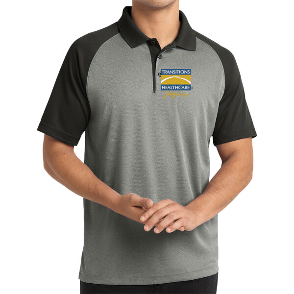 TG - PosiCharge ® RacerMesh ® Raglan Heather Block Polo Thumbnail