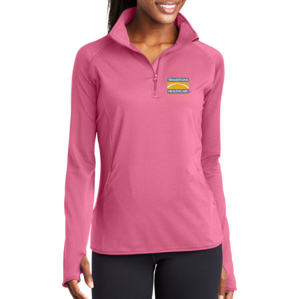 NH - Ladies Sport Wick ® Stretch 1/4 Zip Pullover Thumbnail