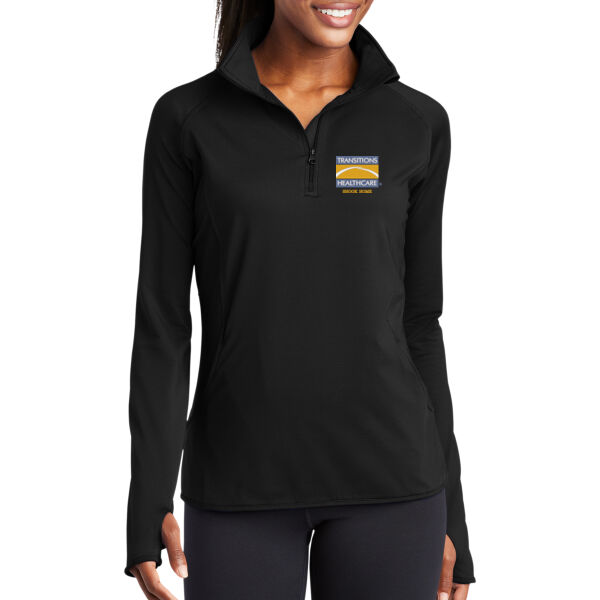 SH - Ladies Sport Wick ® Stretch 1/4 Zip Pullover Thumbnail